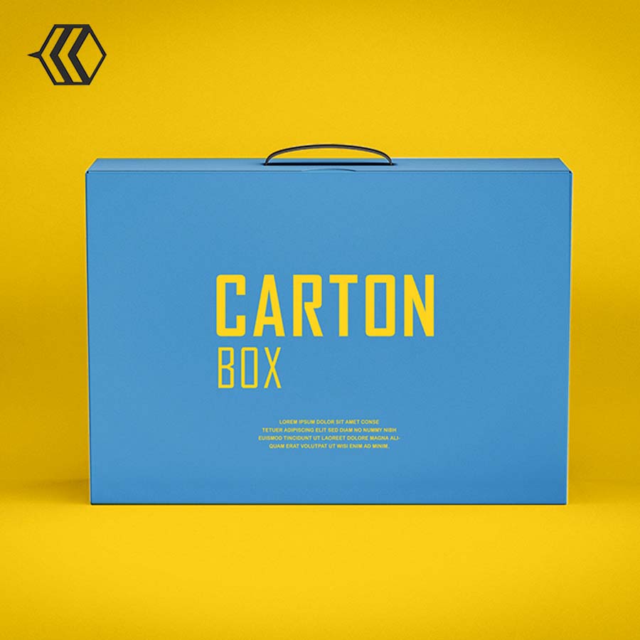 cardboard suitcase box with handle