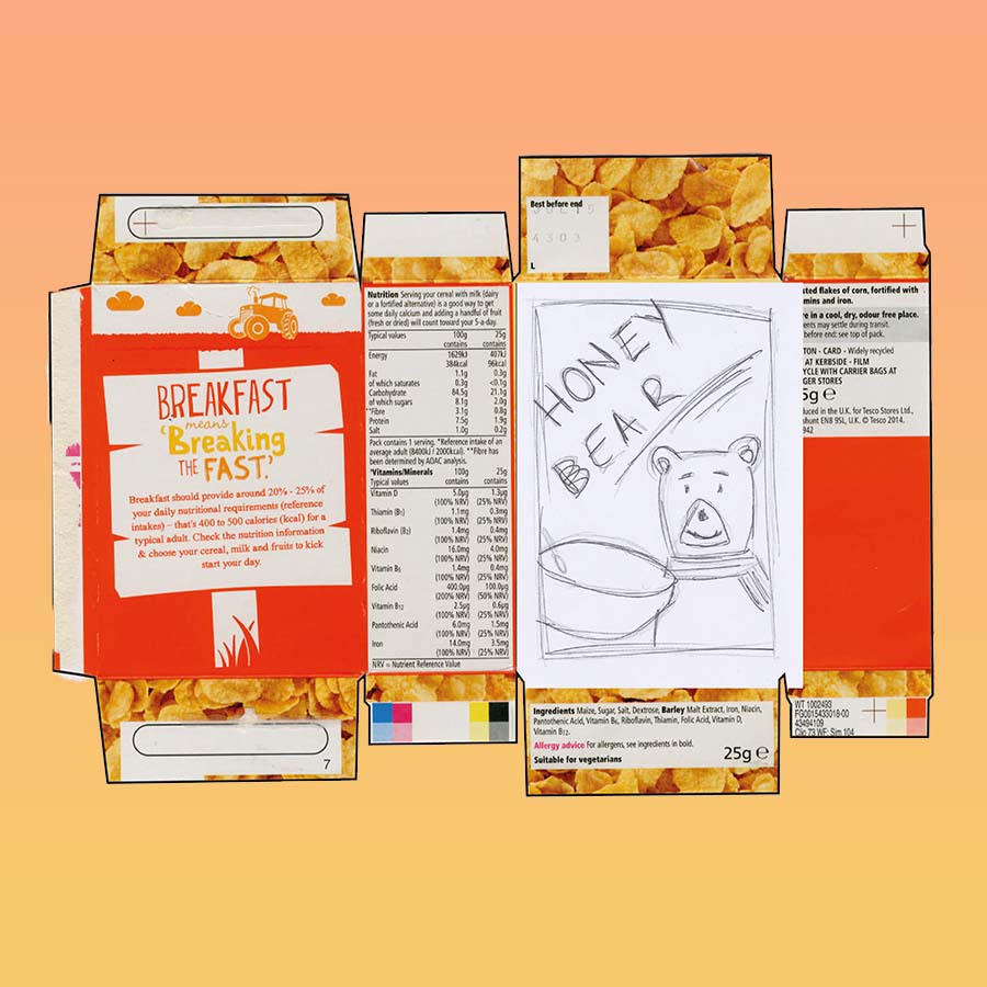 Cereal Box Labels 
