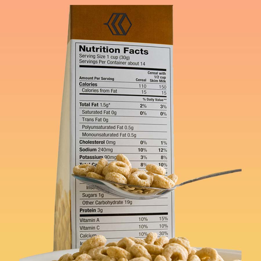 cereal nutrition label