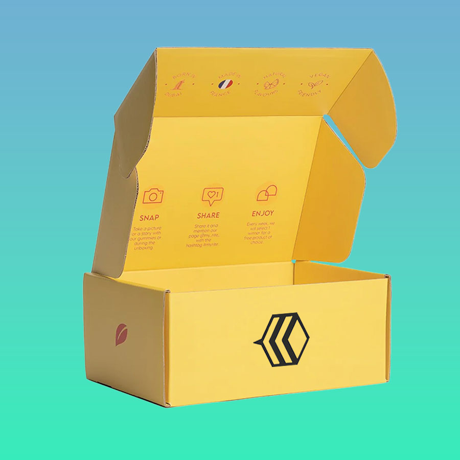 custom-yellow-mailer-boxes