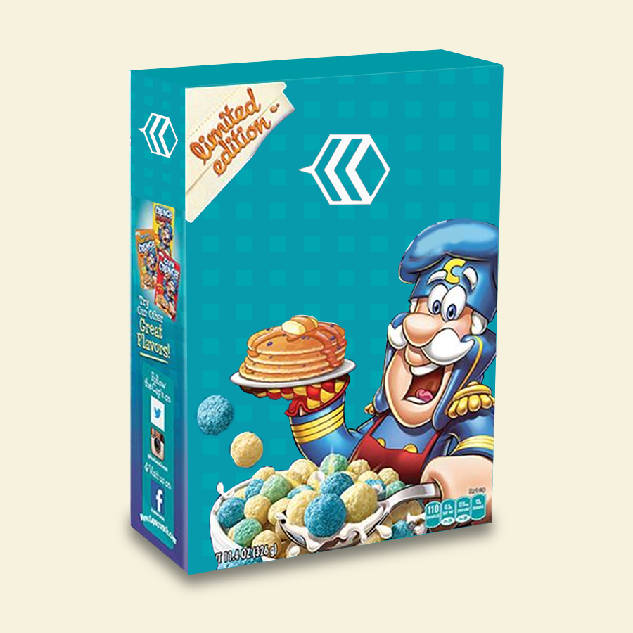 Blue Cereal Box 