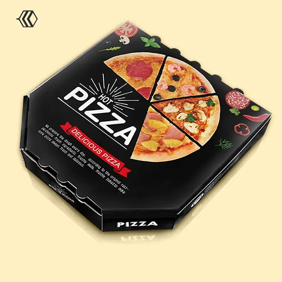 Black Pizza Boxes 