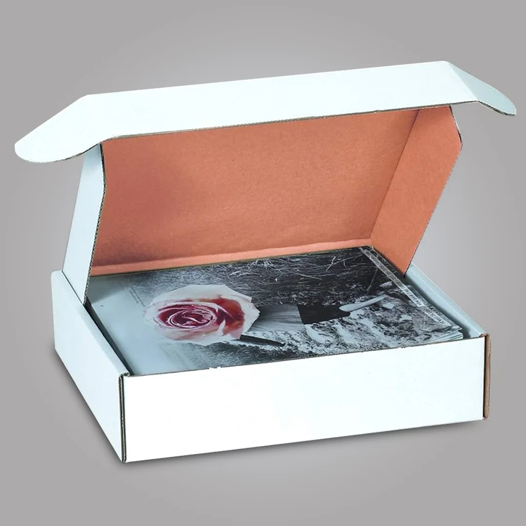 custom white tab locking literature mailers