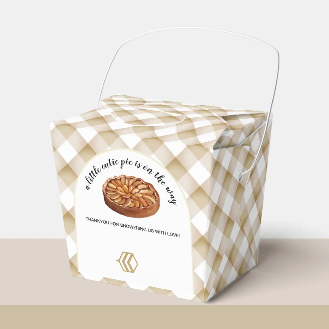 personalized pie boxes with handle
