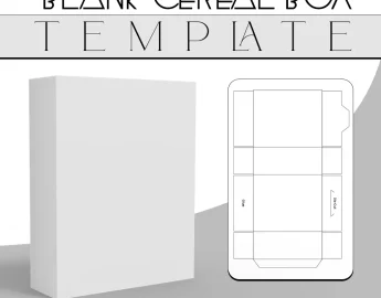 blank cereal box template
