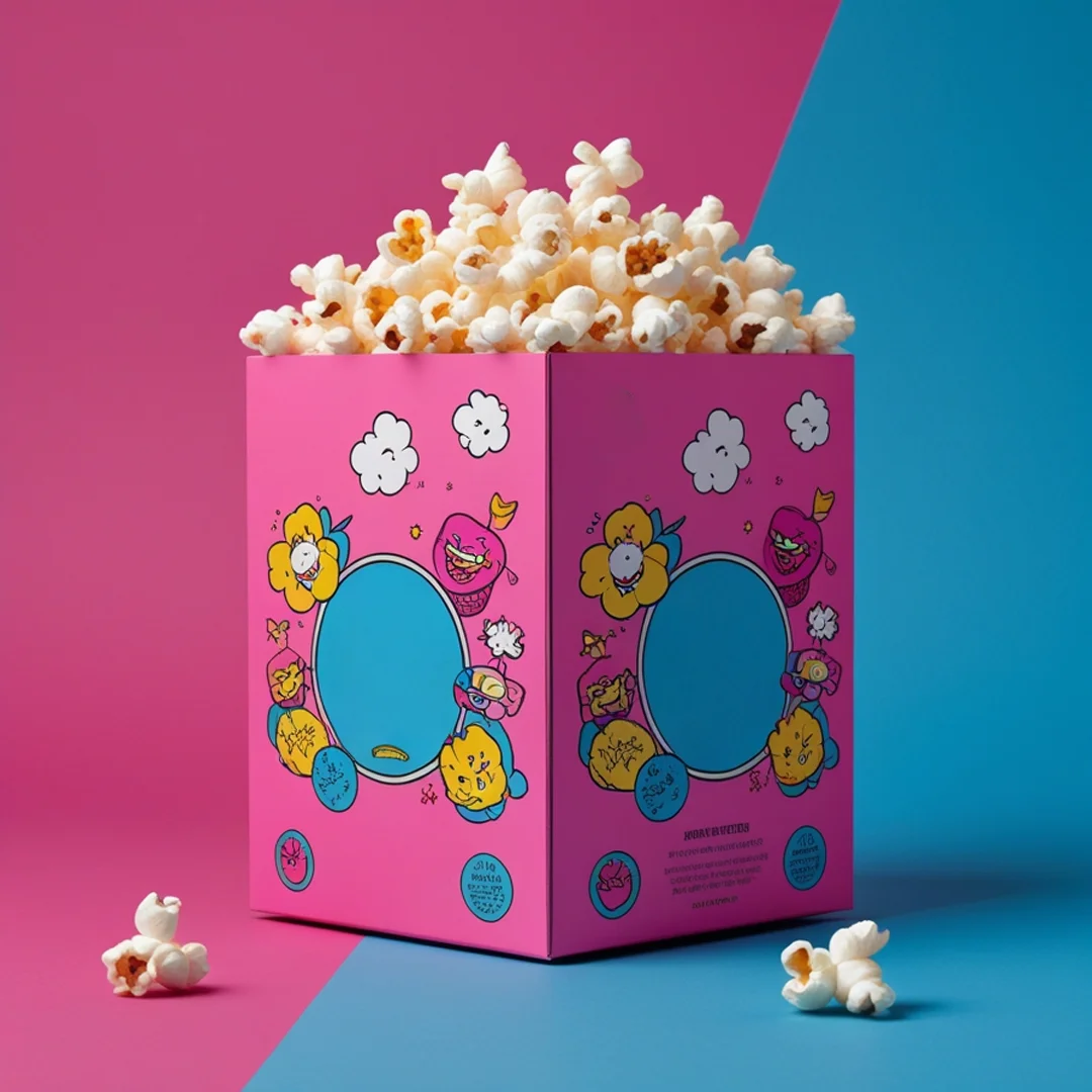 hot pink popcorn boxes