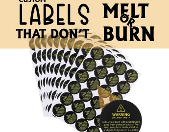 custom labels that dont melt or burn