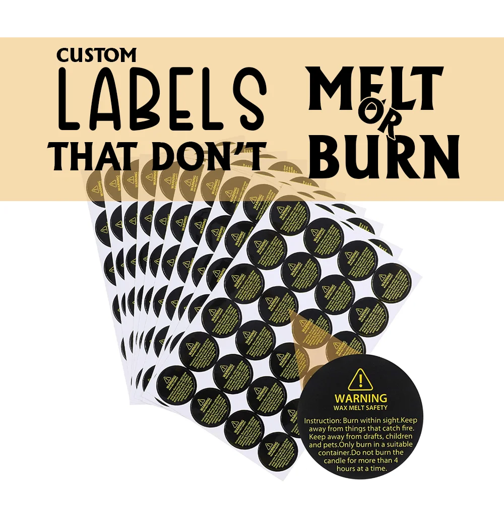 custom labels that dont melt or burn