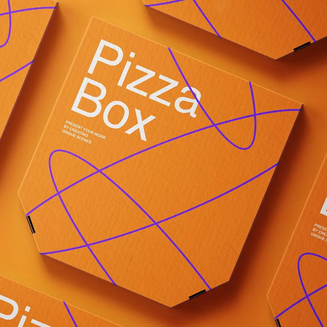 frozen pizza orange box