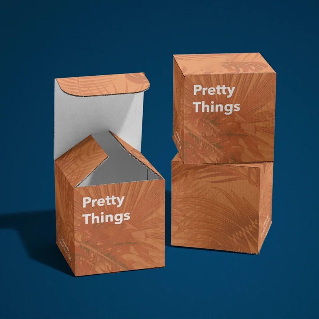 one piece color tinted kraft tuck top gift boxes wholesale