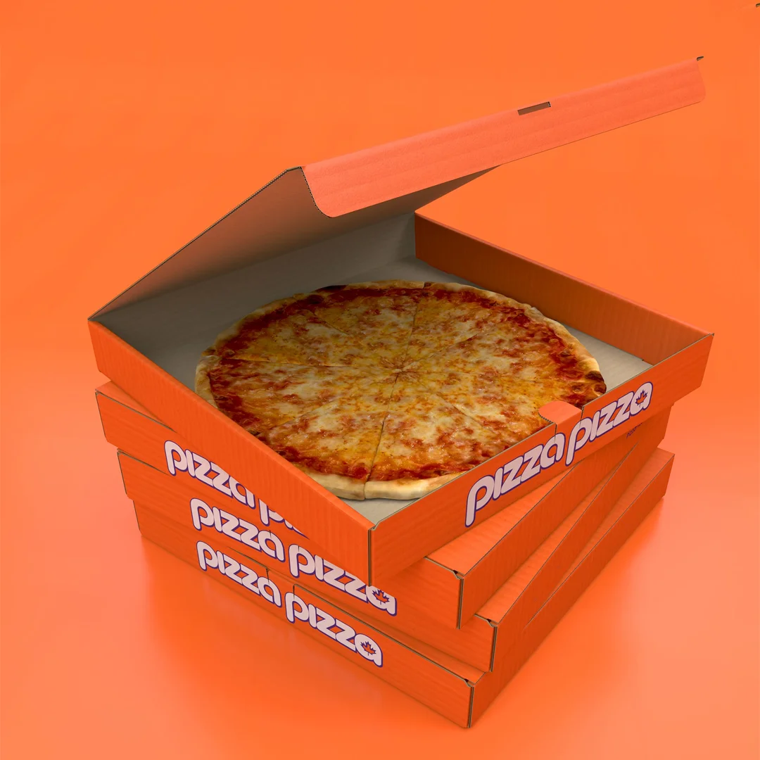 pizza orange boxes