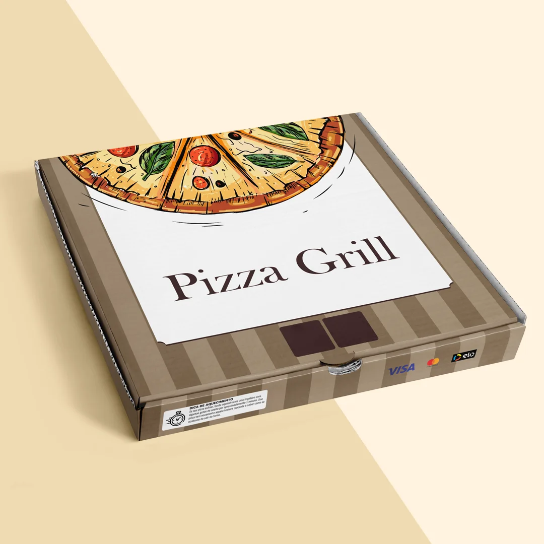 Brown Pizza Boxes