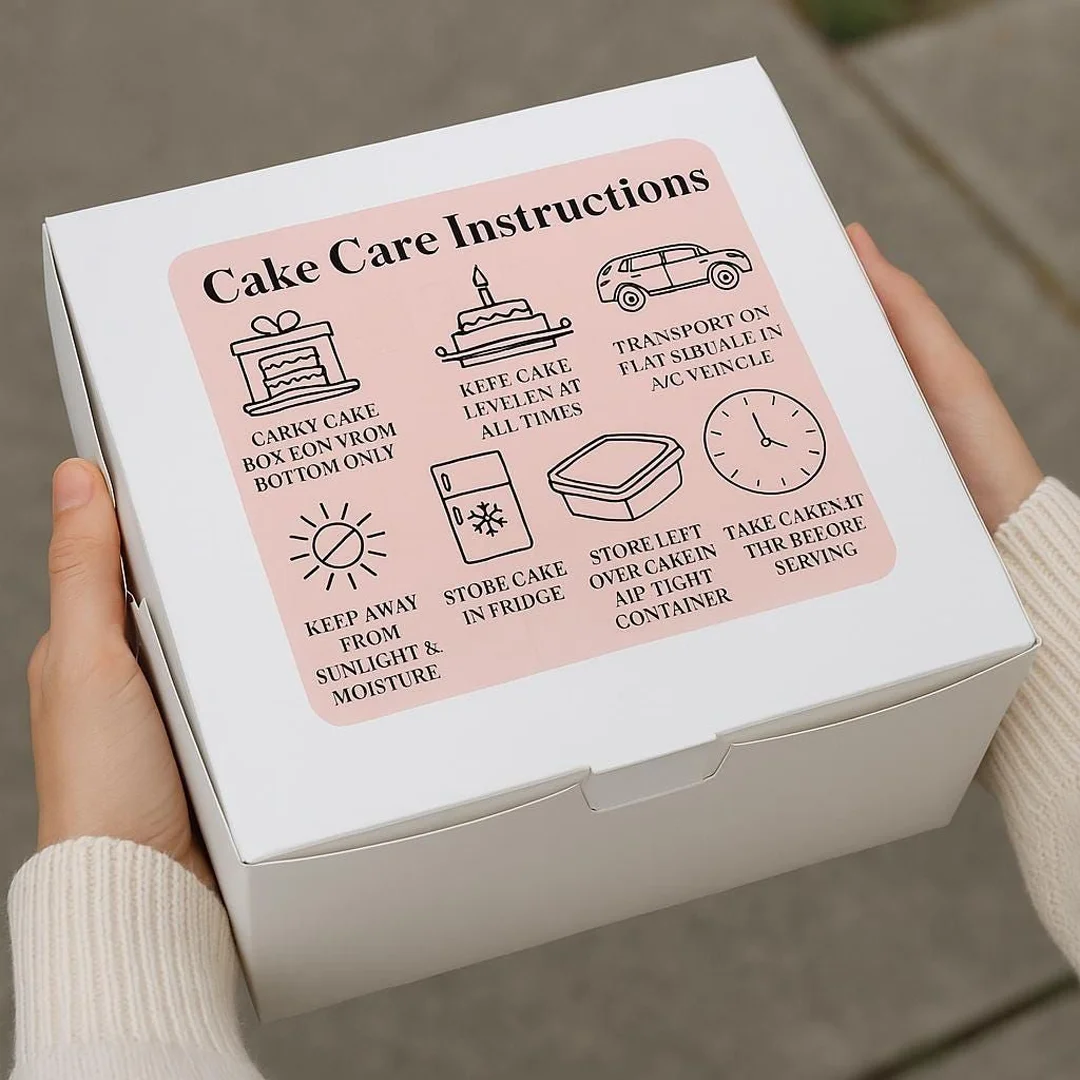 cake box labels
