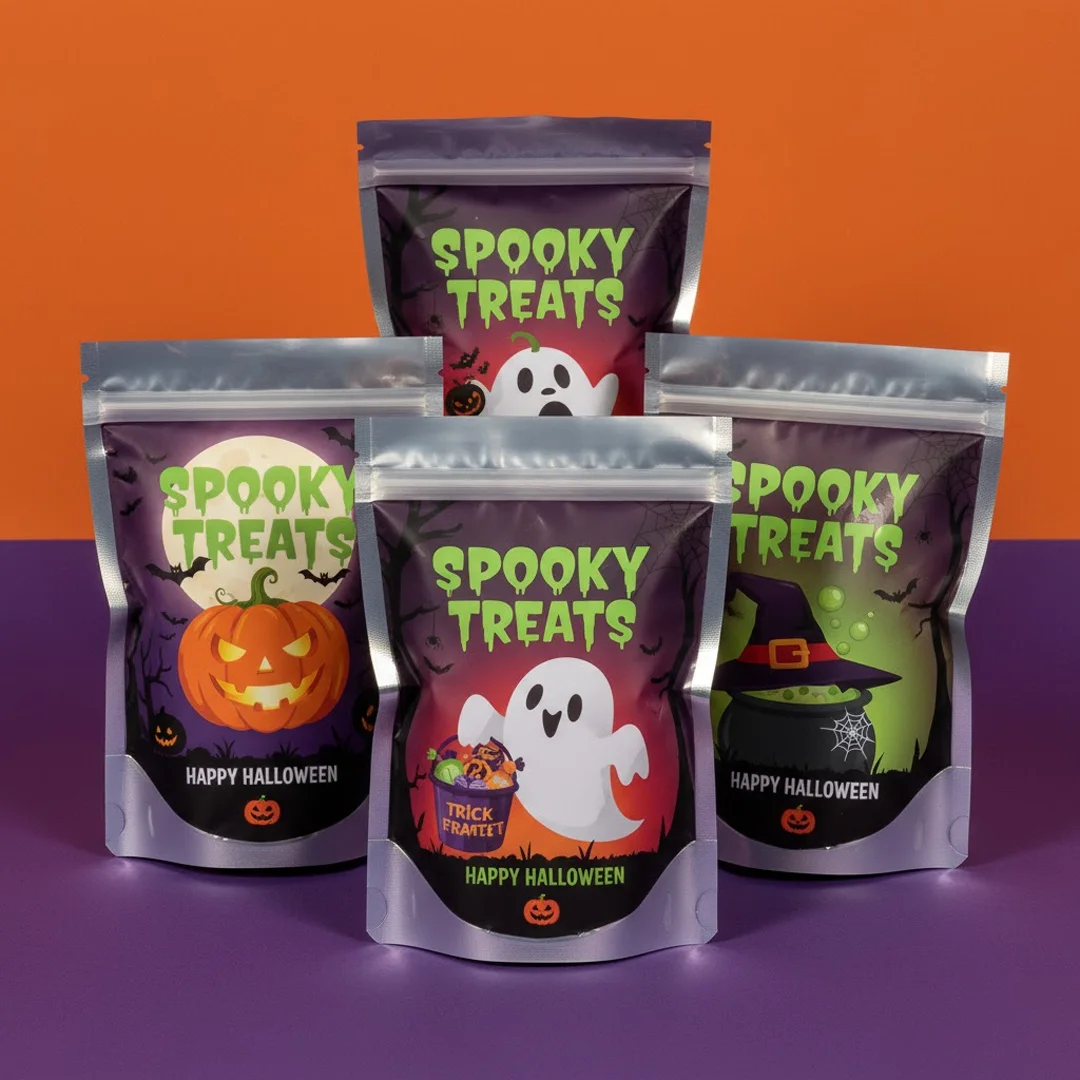 custom halloween mylar bags