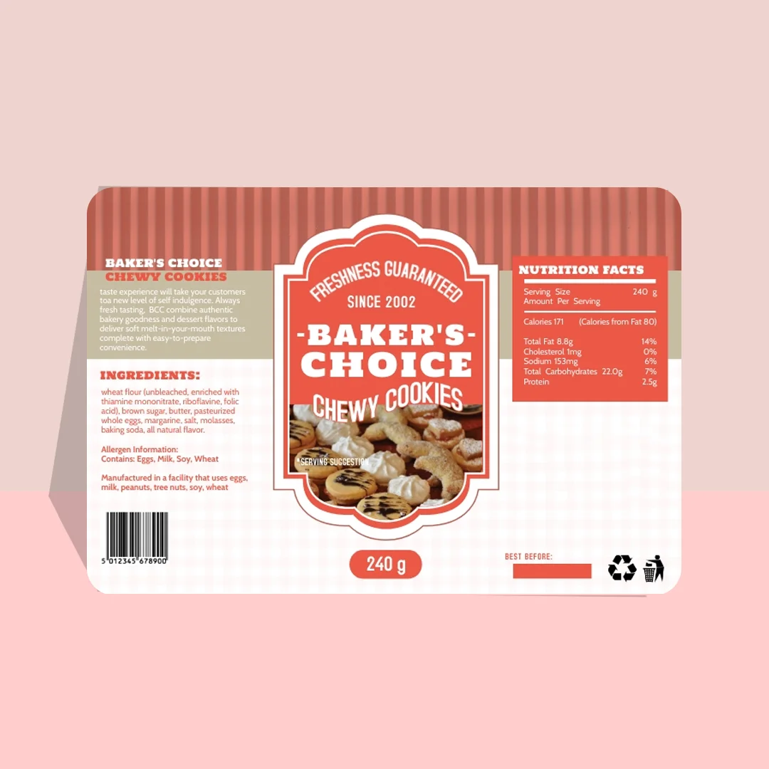 custom labels for bakery boxes