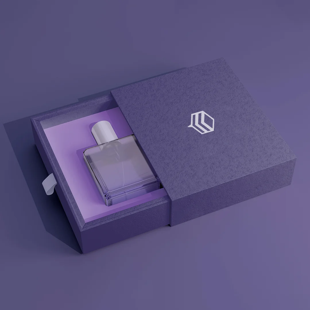 perfume purple box
