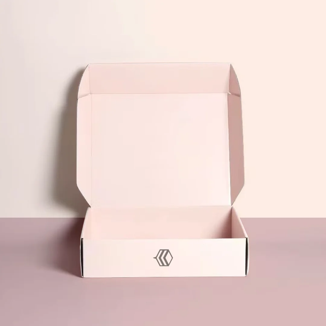pink cardboard box with lid