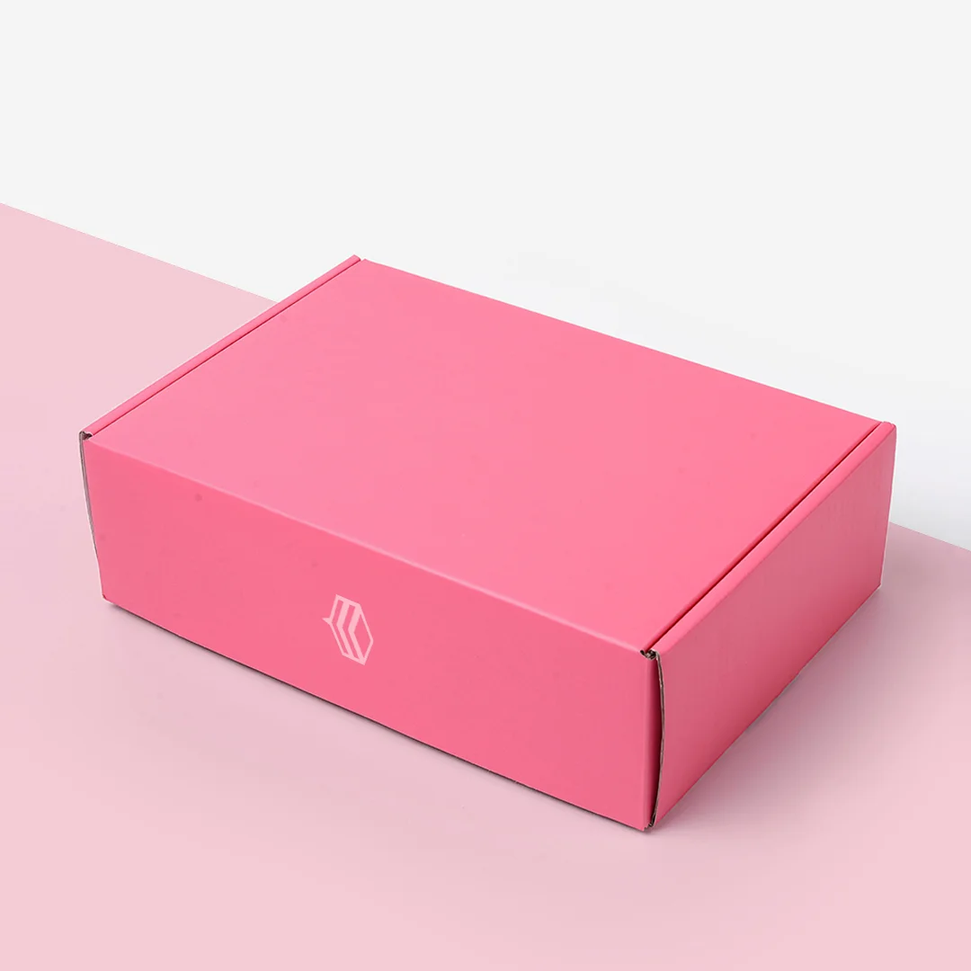 pink cardboard gift box