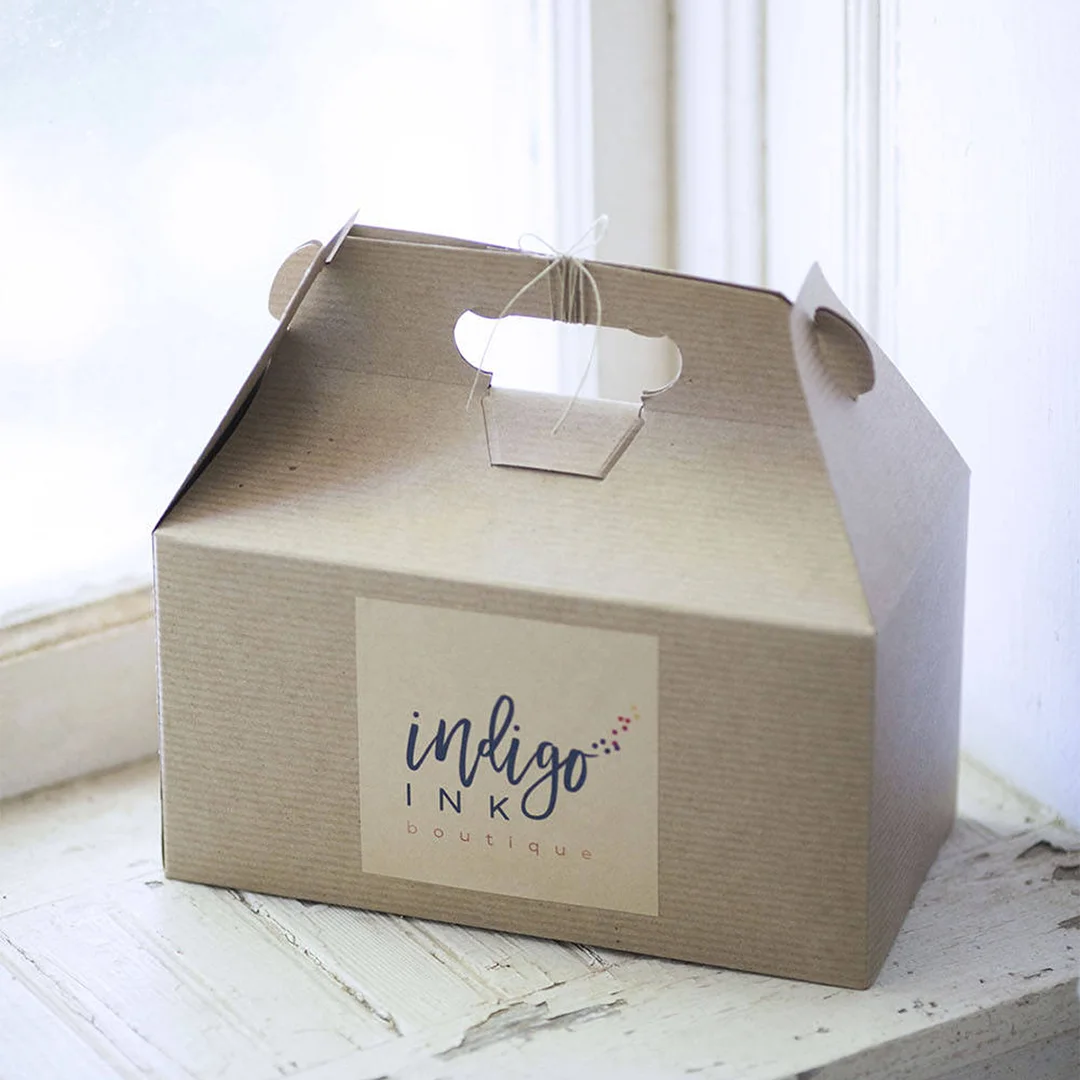 vintage botanicals gable box packaging