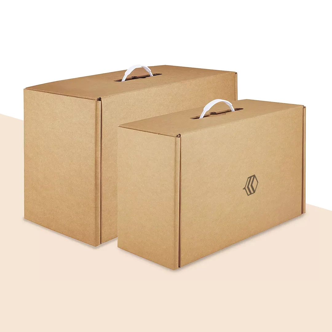 Eco-friendly corrugated boxes with handles