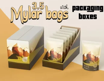 mylar bags with boxes 3.5 g box packaging