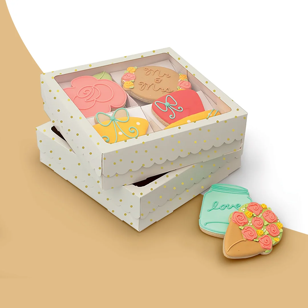 small cookie boxes with window