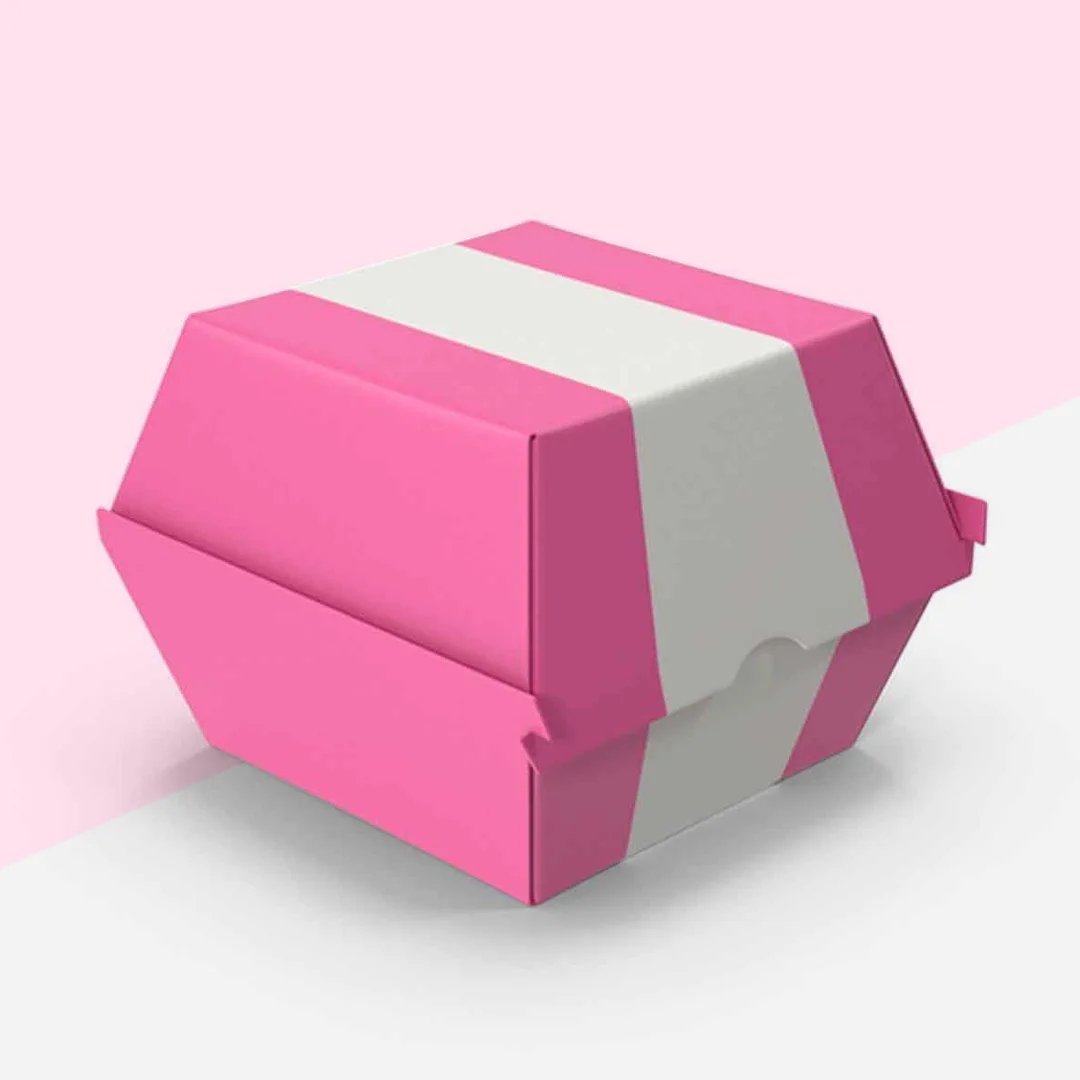 pink burger box