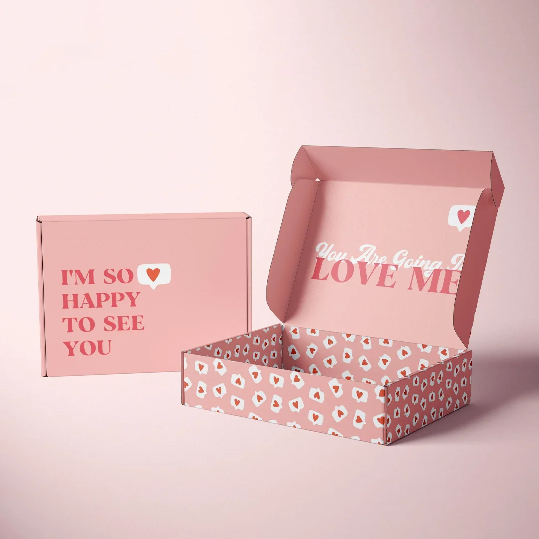 Pink Corrugated Boxes