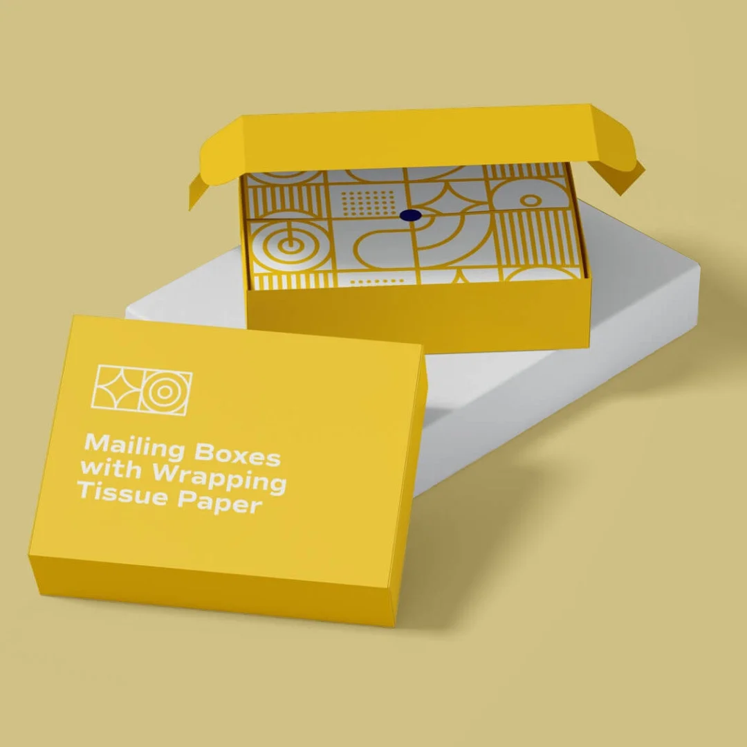 yellow cardboard box