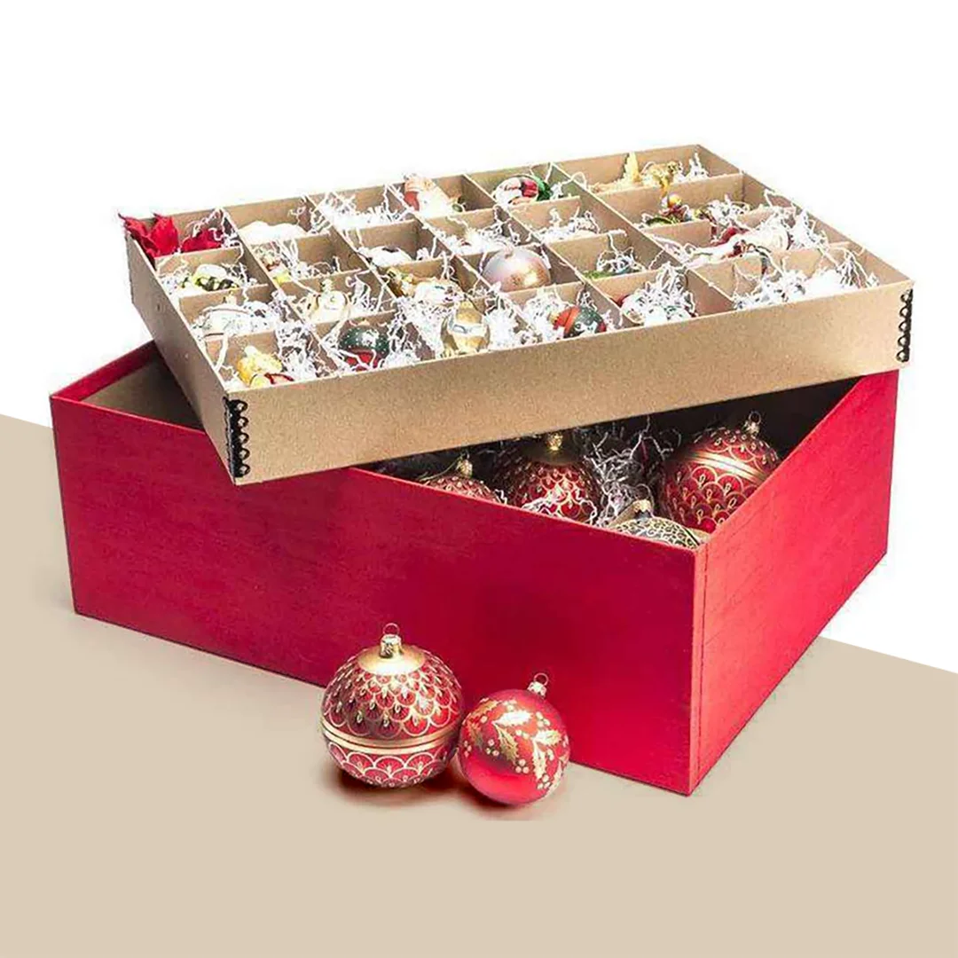 cardboard boxes for christmas ornaments