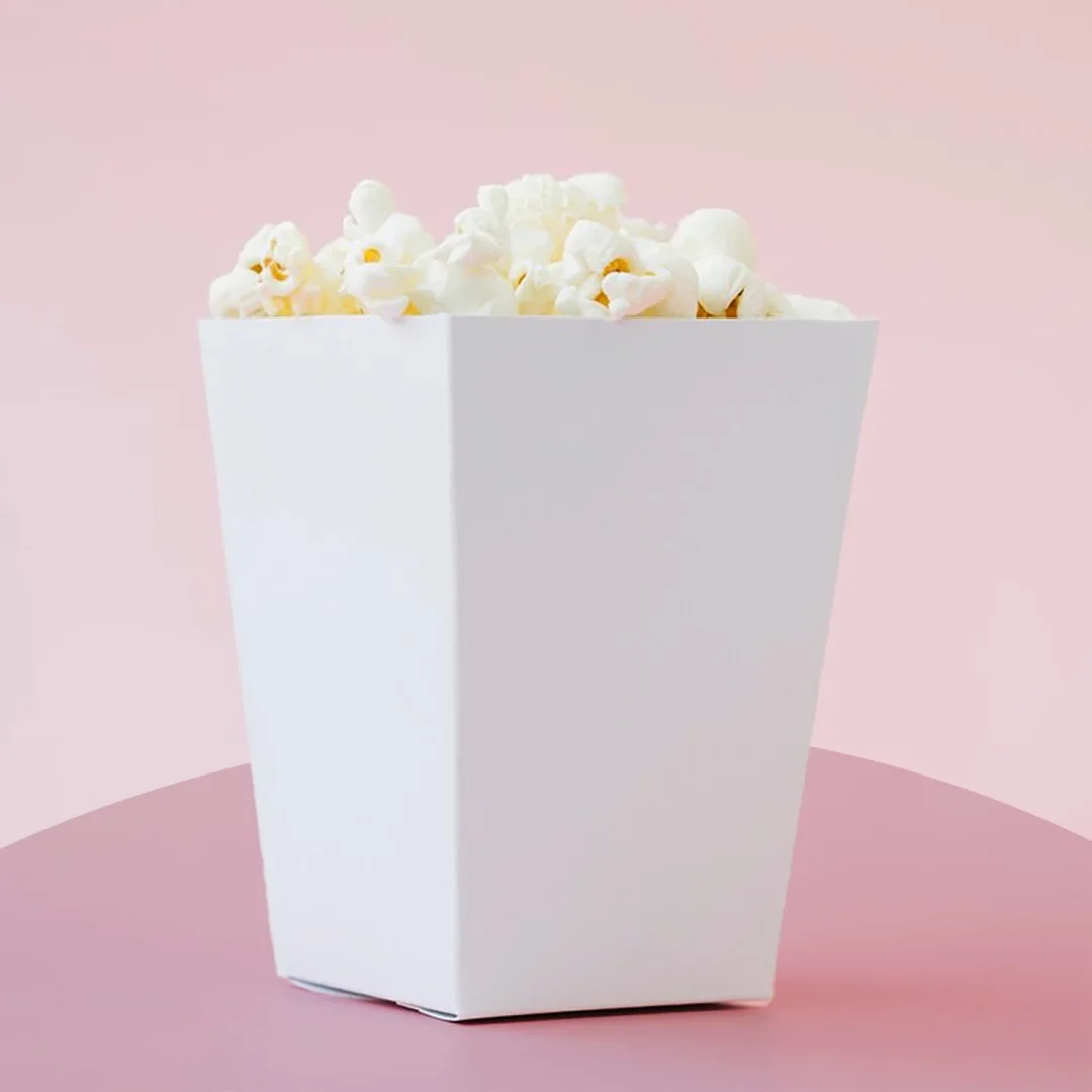 White Popcorn Boxes