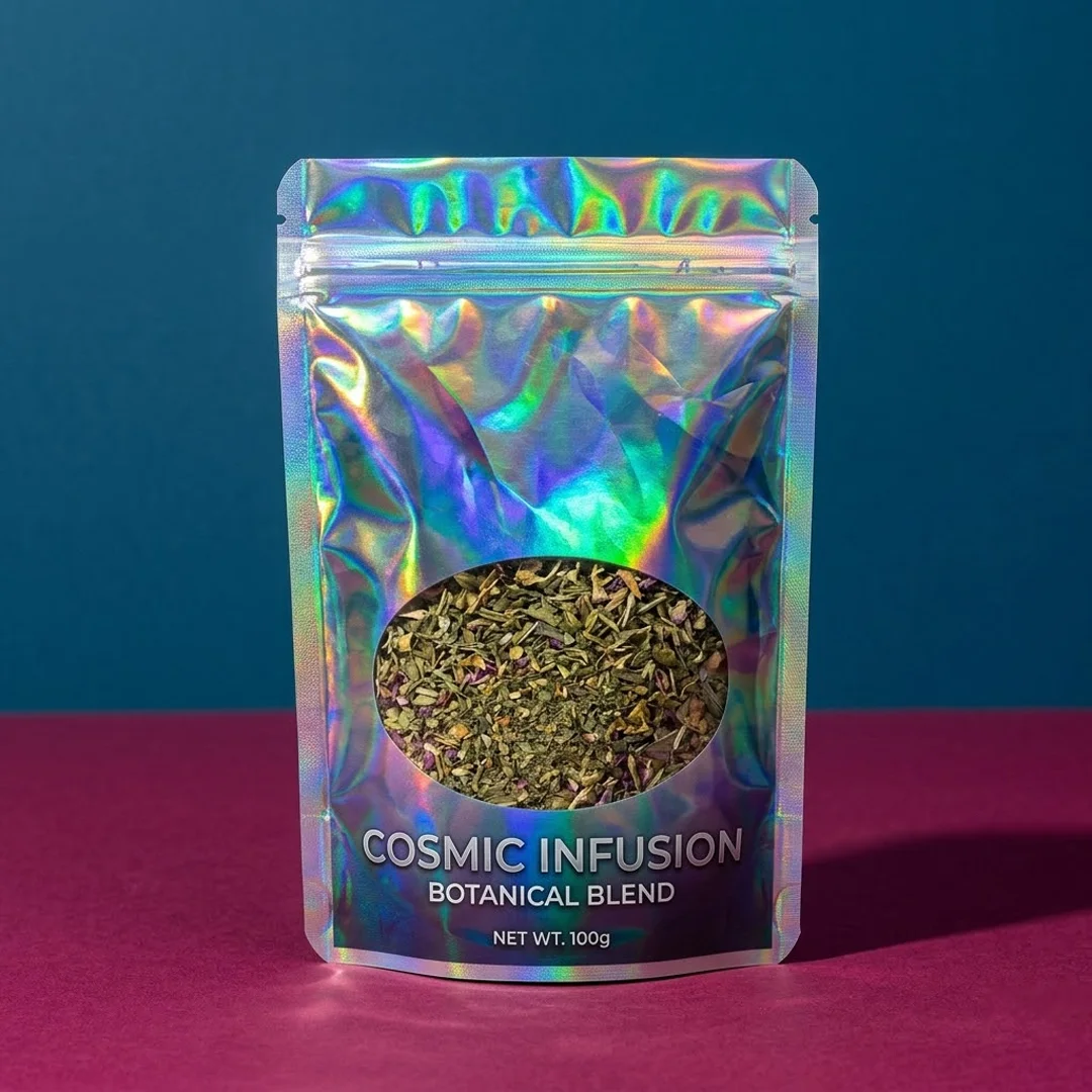 custom holographic mylar bags