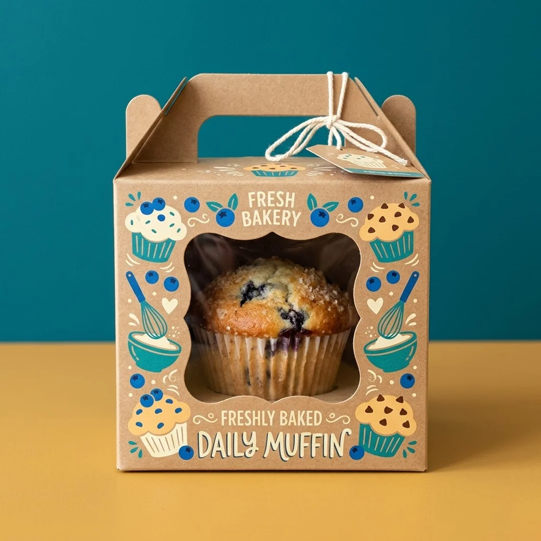 muffin box with window wholesale