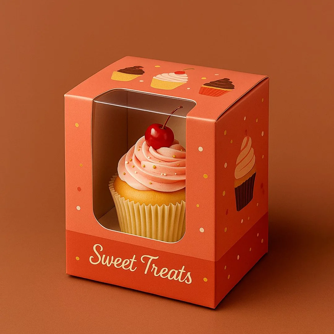 orange single muffin box