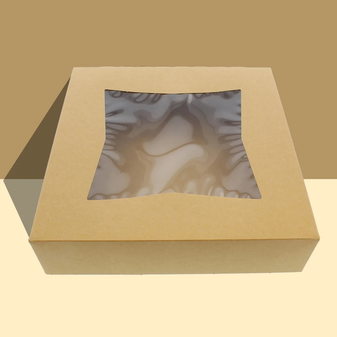 pie packaging boxes with window