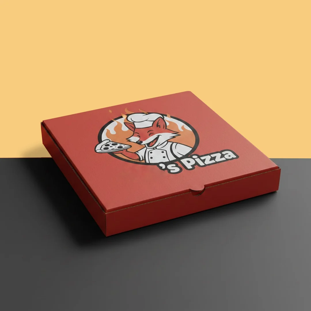 Red Pizza Boxes