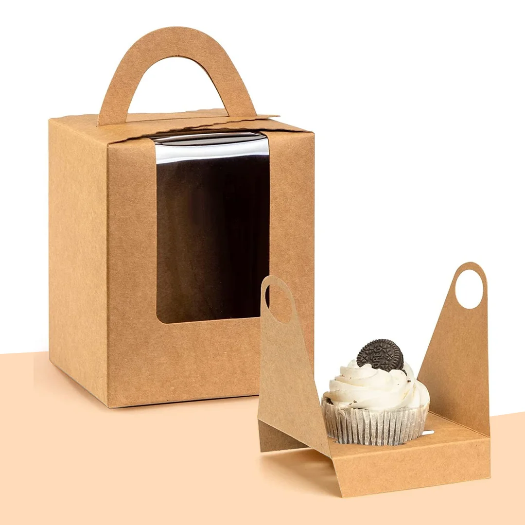 single muffin packaging with handle