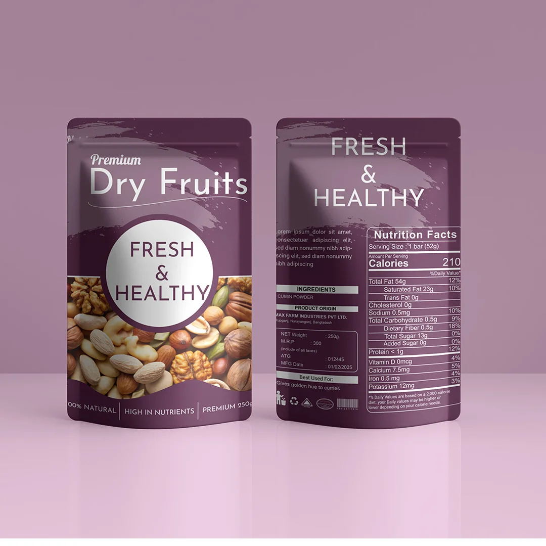 dried fruit and nuts packaging