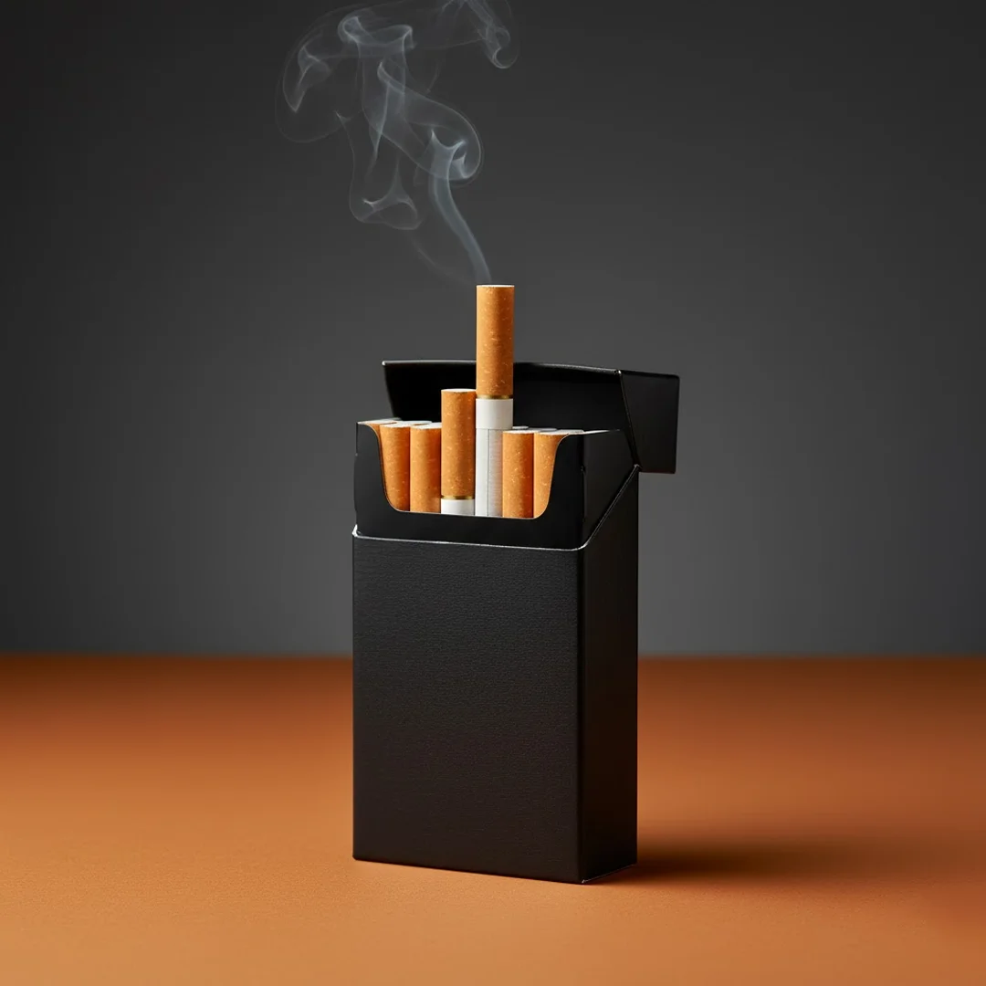 blank cigarette box