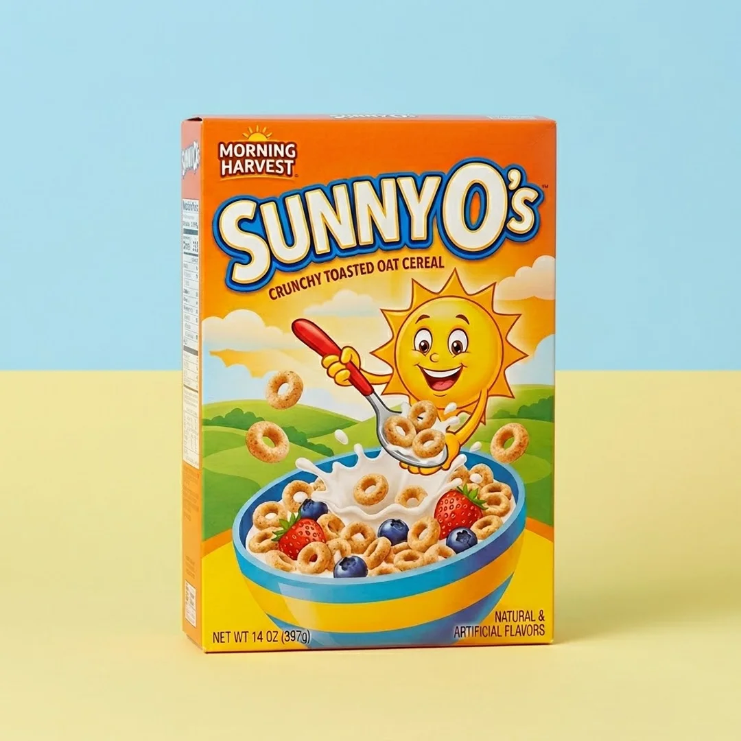 cereal orange box