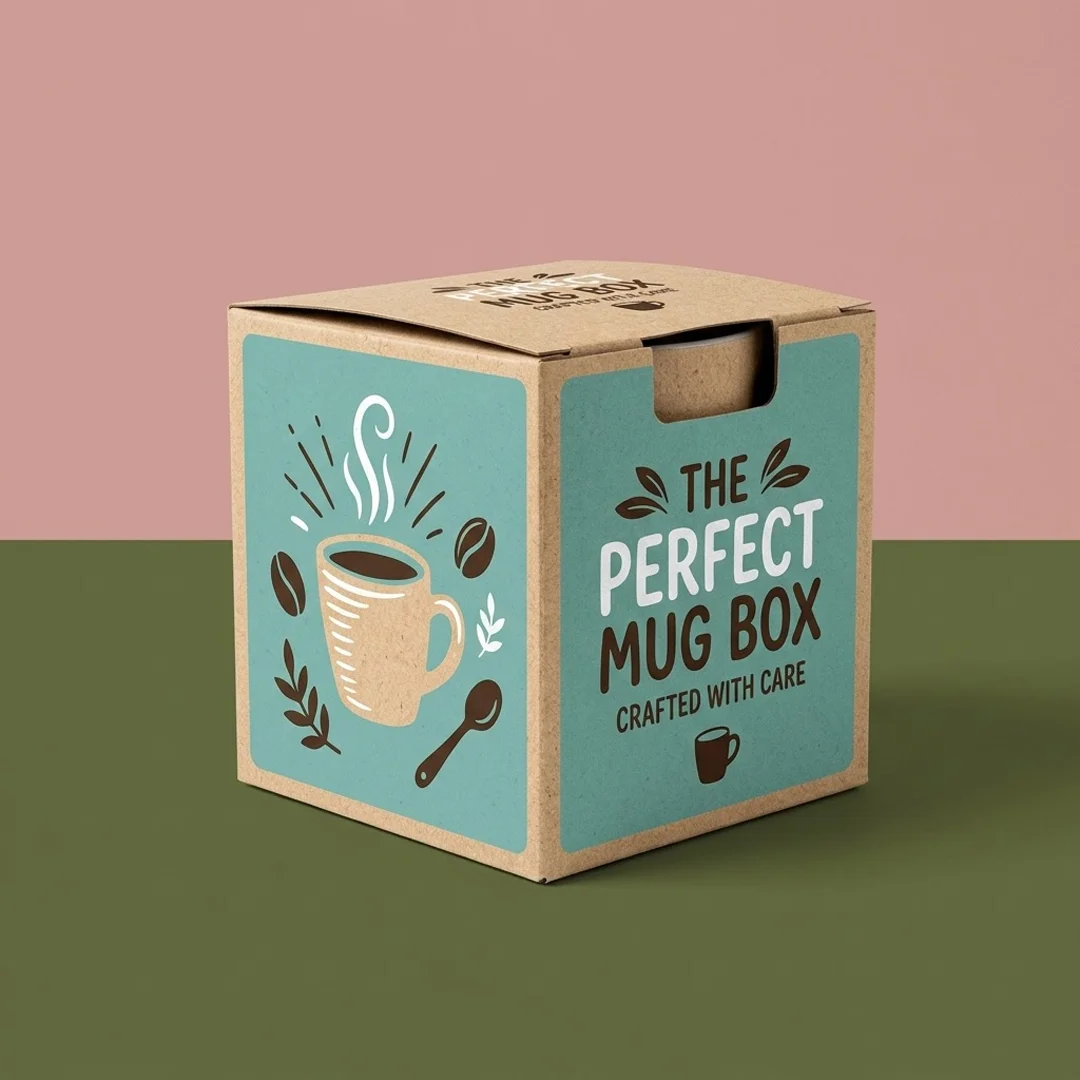 colored kraft mug gift boxes