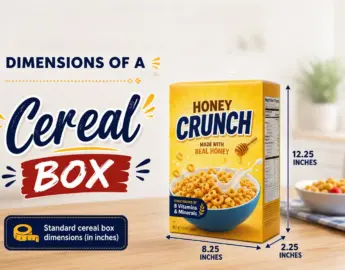 dimensions of a cereal box in inches