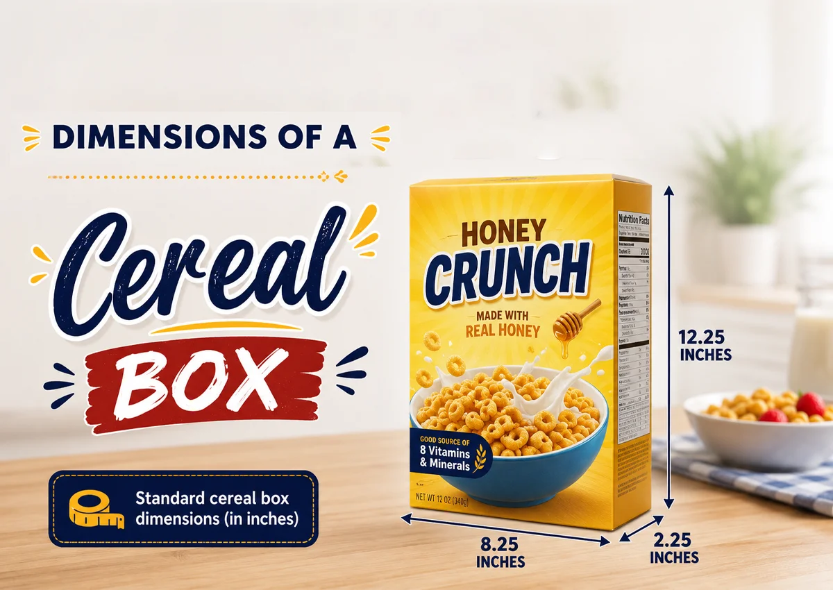 dimensions of a cereal box in inches