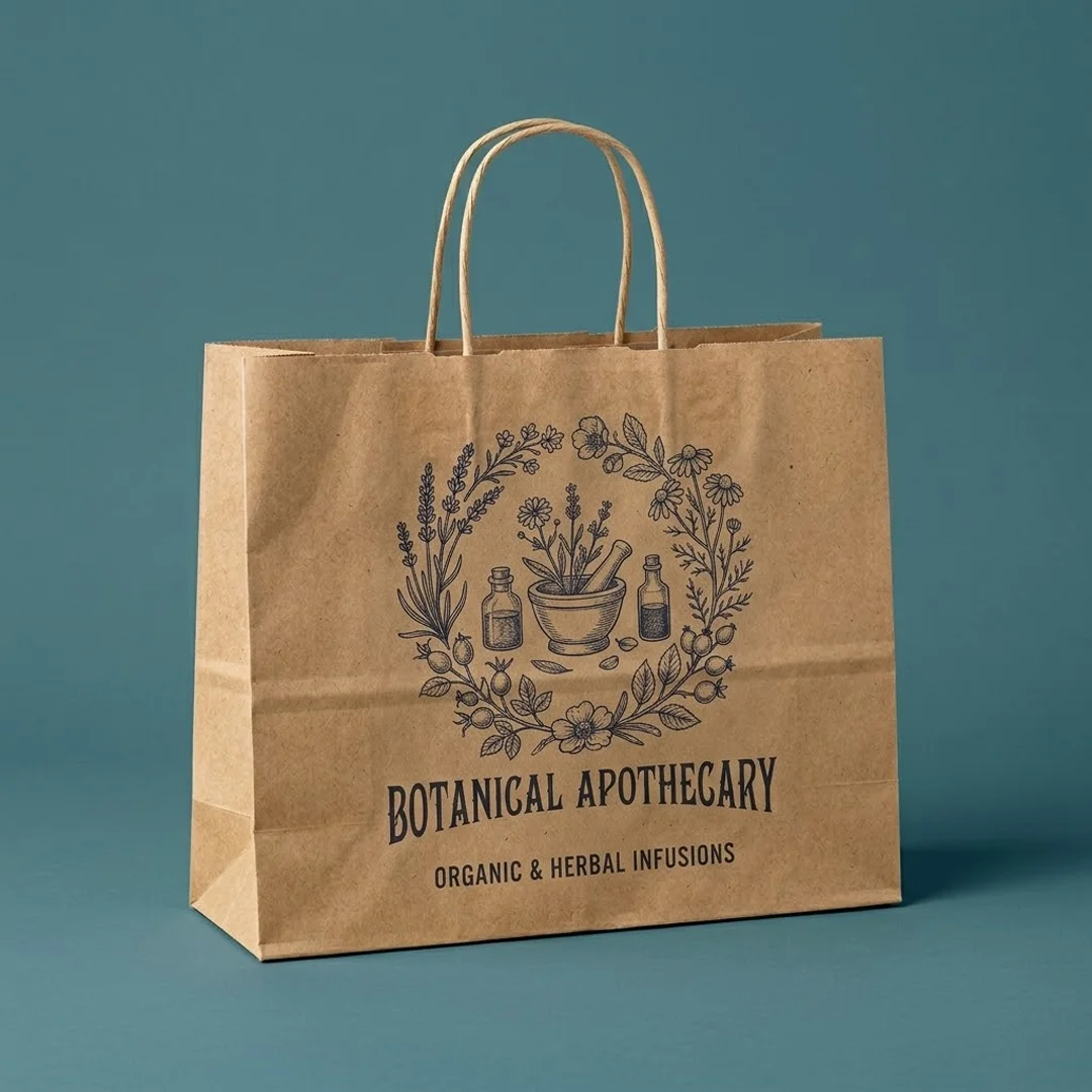 kraft landscape paper bags design