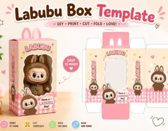 labubu box template