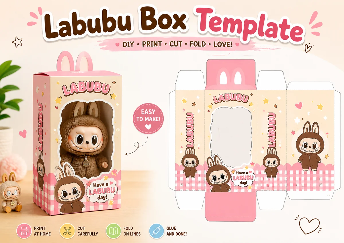 labubu box template