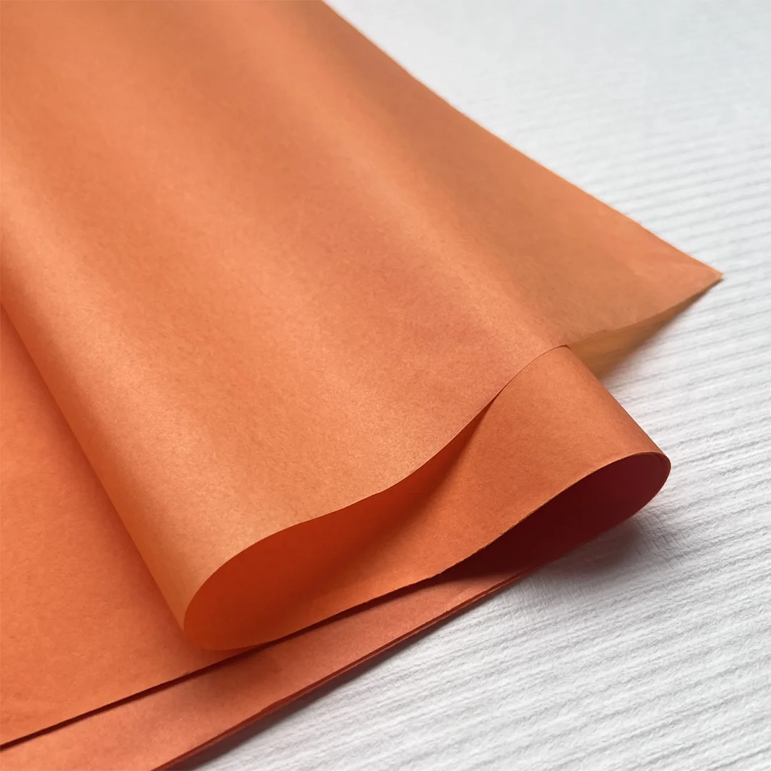 orange gift tissue paper