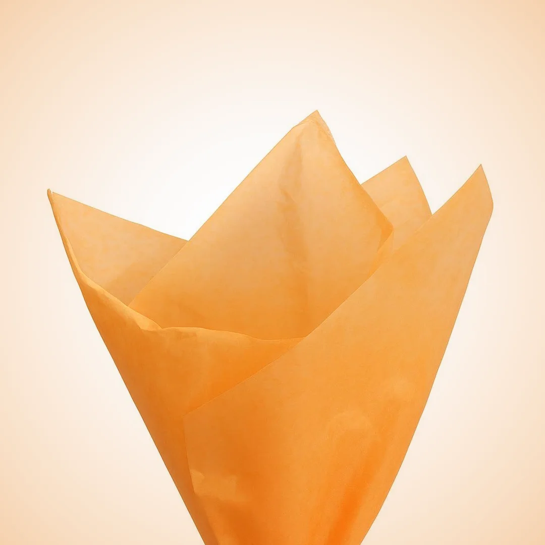 orange tissue paper flowers