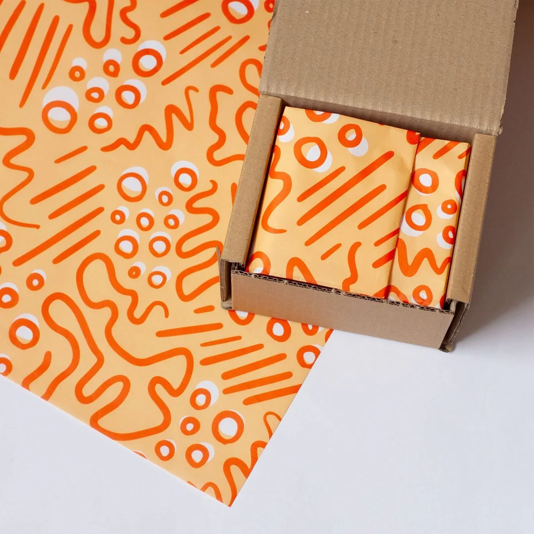 orange tissue paper