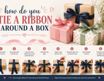 how do you tie a ribbon around a box